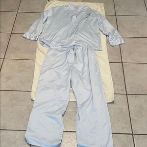 Kay Anna Blue Embroidered Two Piece Pajamas